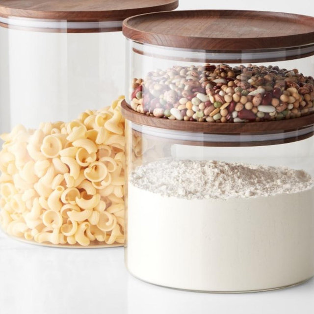 Hold Everything Stackable Glass Canister, Set of 3