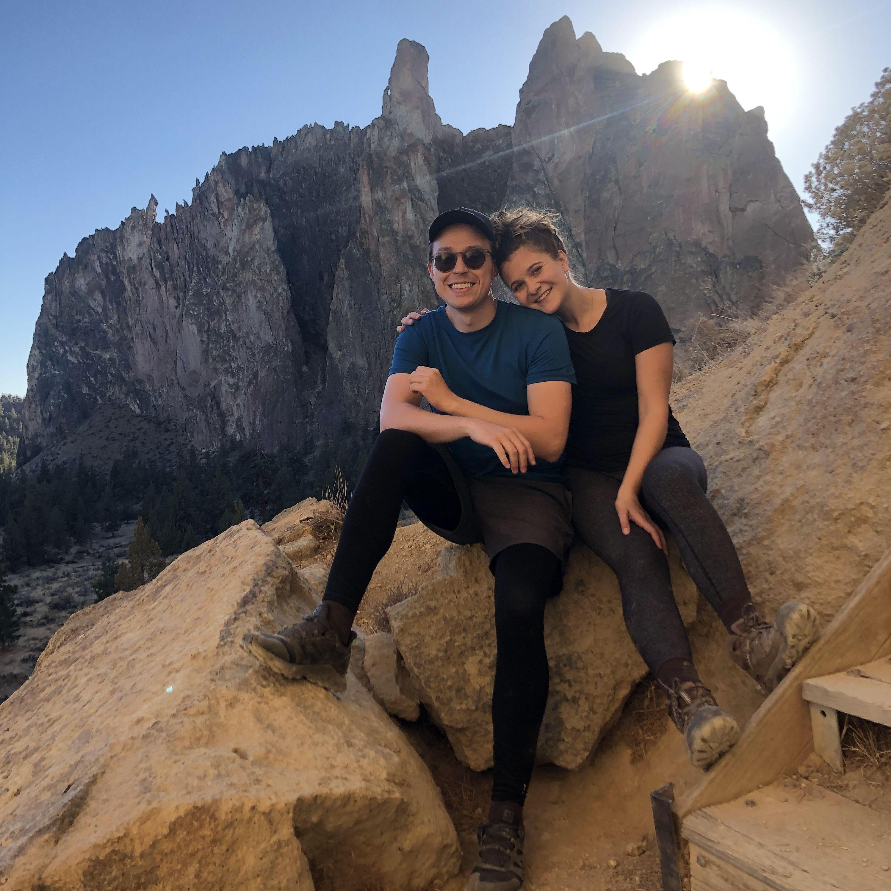 Smith Rock climbing day on Carrie's birthday in 2020.
