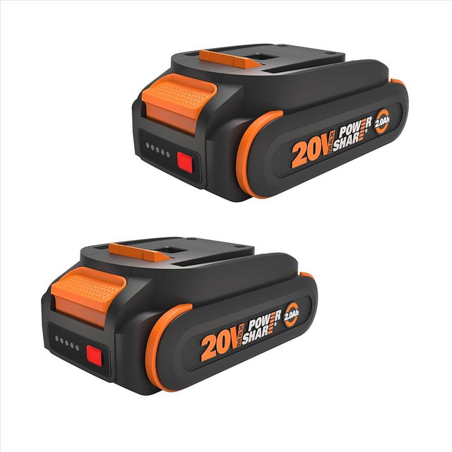 WORX 20V 2.0Ah PowerShare Battery (2 pcs) - Compatible Tools WA3669.2