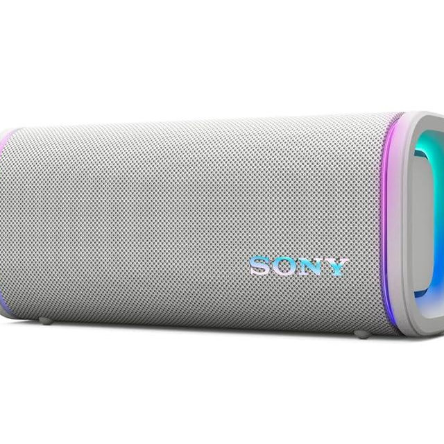Sony ULT Field 5 Wireless Portable Bluetooth Speaker, IP67 Waterproof, Dustproof, and Rustproof with Enhanced Bass, 25 Hour Battery, 360° Party Light, and Shoulder Strap (SRSULT50W), Off White