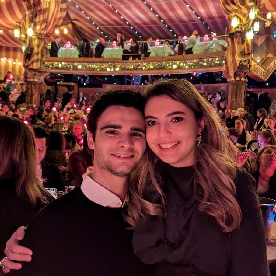 At the moulin rouge in Paris