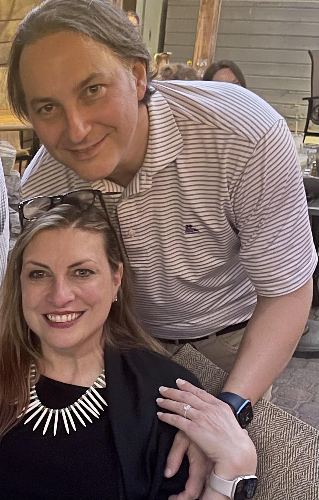 Dinner out the night we got engaged!