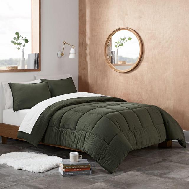 UGG® Devon 3-Piece Reversible King Comforter Set in Moss