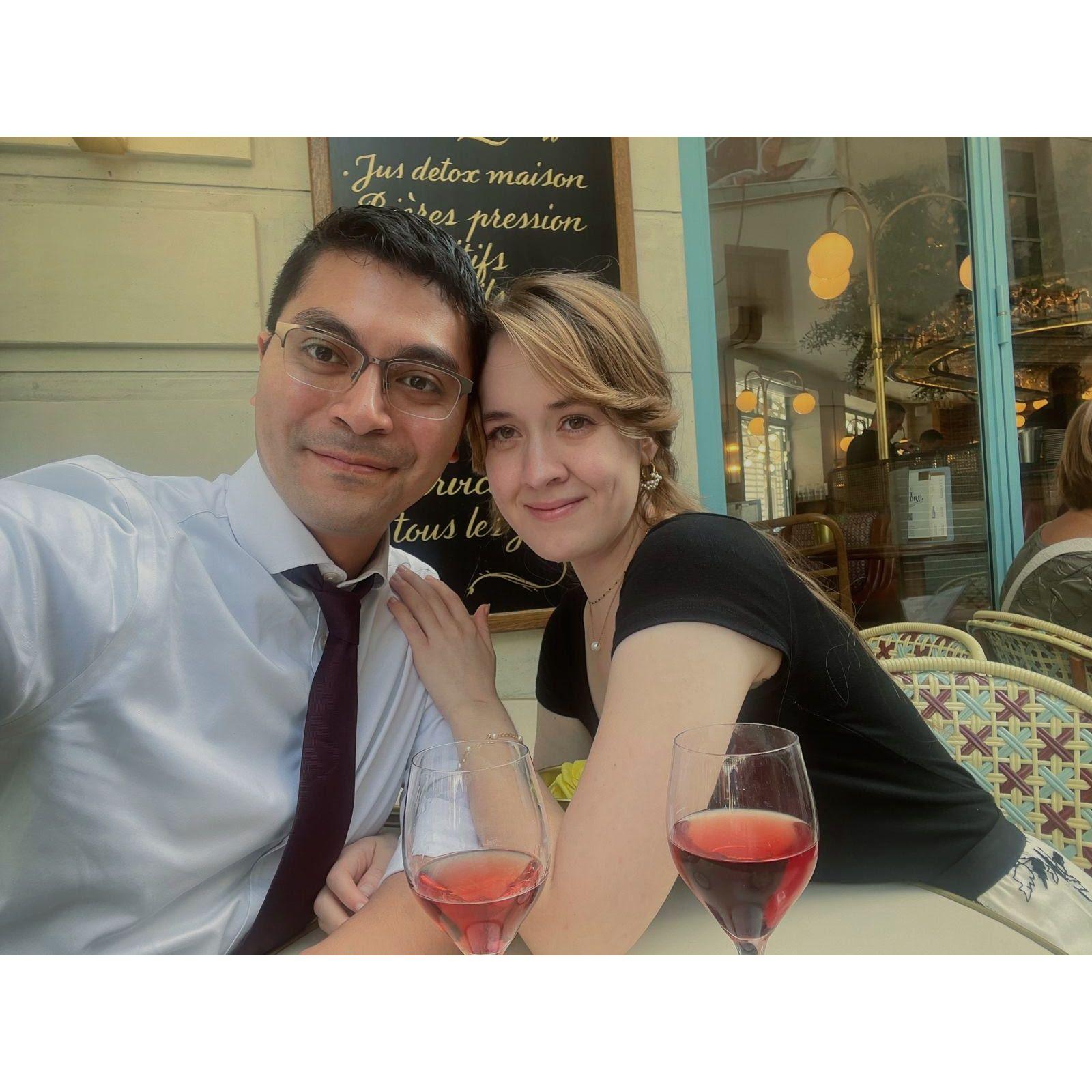 Together in Paris for the first time. (It was a surprise visit for Gwen!)