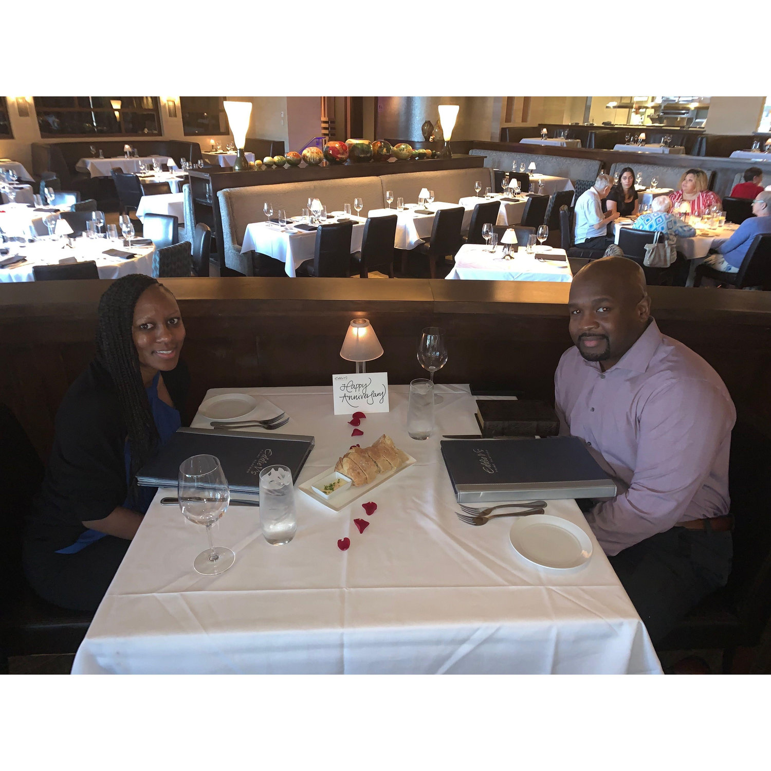 2019 - 14th anniversary part 1! Dinner at Eddie V's in Orlando.