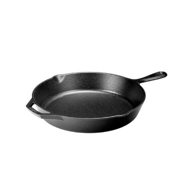 Lodge 8 Inch Cast Iron Pre-Seasoned Skillet – Signature Teardrop Handle - Use in the Oven, on the Stove, on the Grill, or Over a Campfire, Black