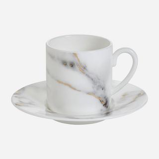 Marble Venice Fog Espresso Cup & Saucer