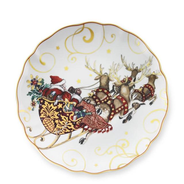 Twas the Night Before Christmas Dinner Plate, Each, Santa
