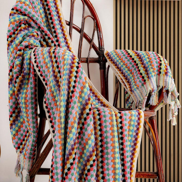 Multicolor Organic Cotton Bath Towel, 36x70 Plush Bath Towel for Beach Home, Soft Towel, Turkish Towel, Birthday Gift for Her, Wedding Gifts