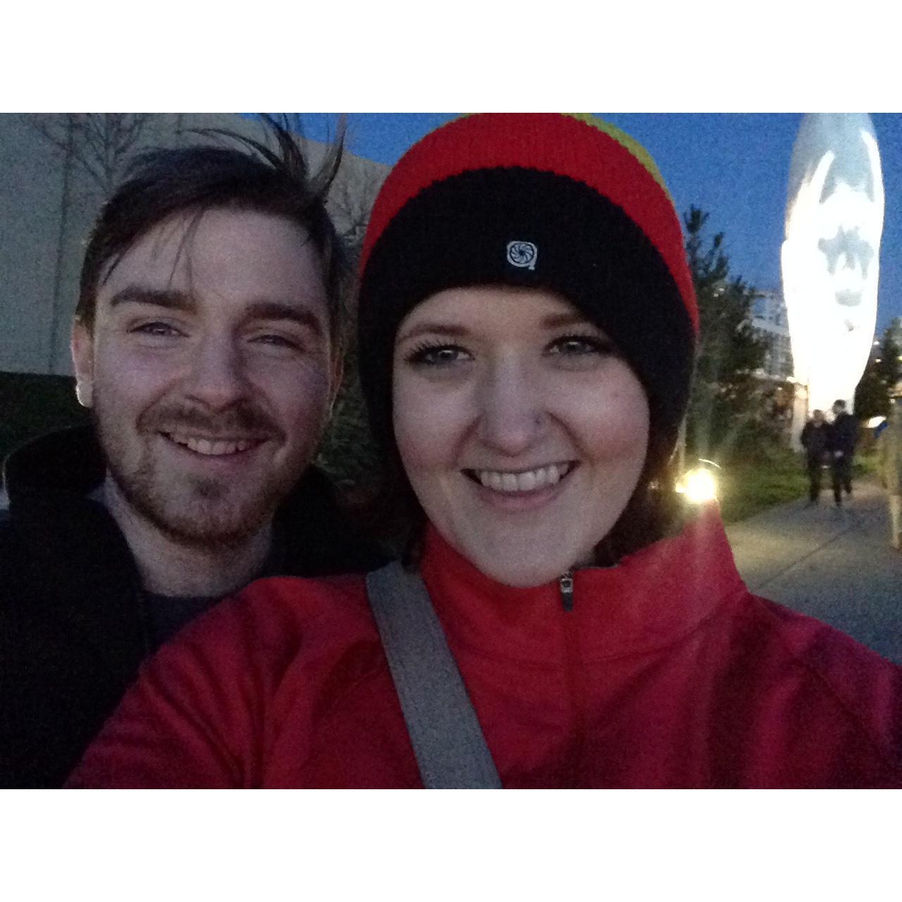 On one of classic walks around the city