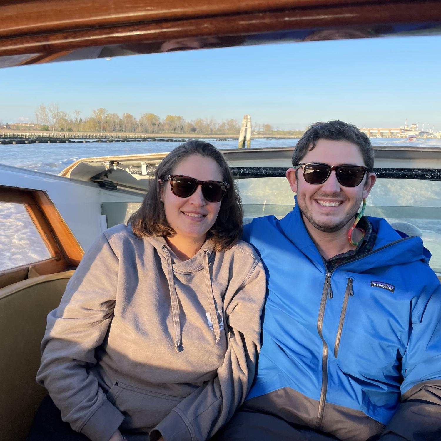 Venice, Italy - water taxi from the airport to our hotel. This ride rejuvenated us after our long day of travel...