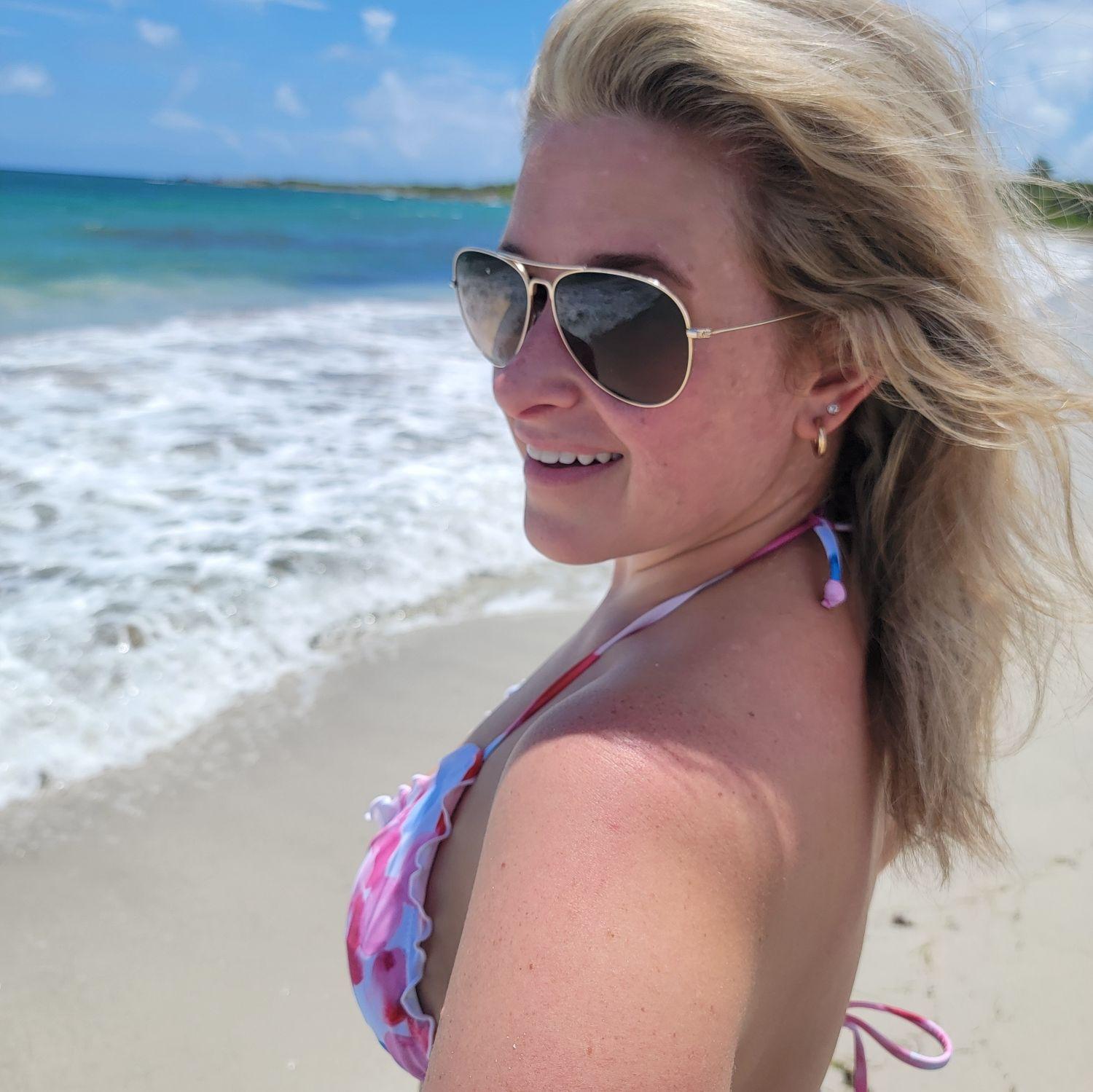 On the beach at Vieques!