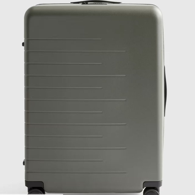 Expandable Large Check-In Suitcase - Olive