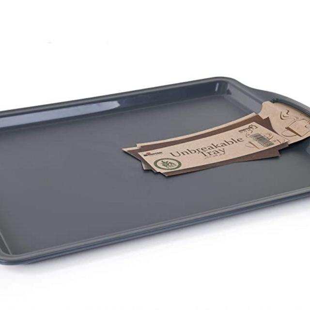 Mintra Home Durable Serving Tray (1pk, Dark Grey)