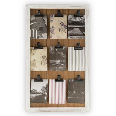 Bee & Willow™ Home White Wash Pine Photo Clip Board Wall Frame