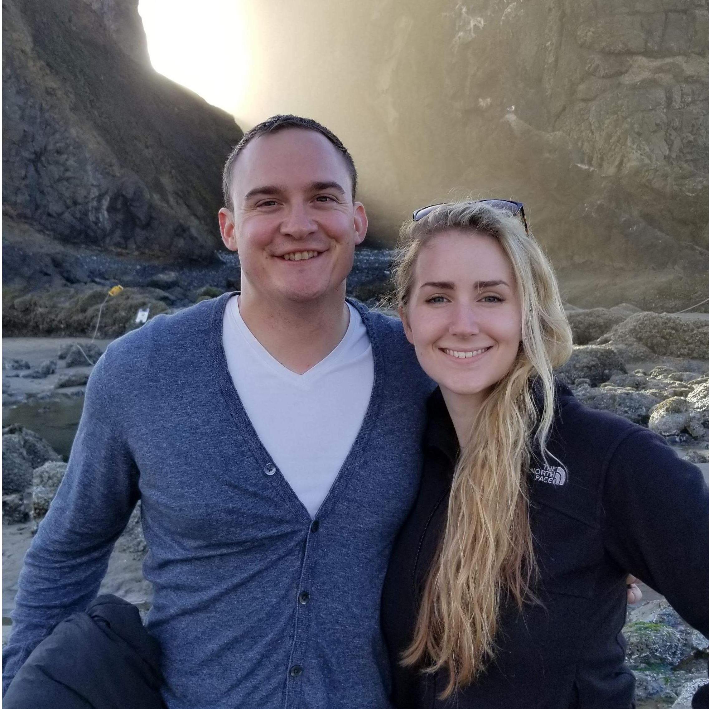 Haystack Rock with my parents!