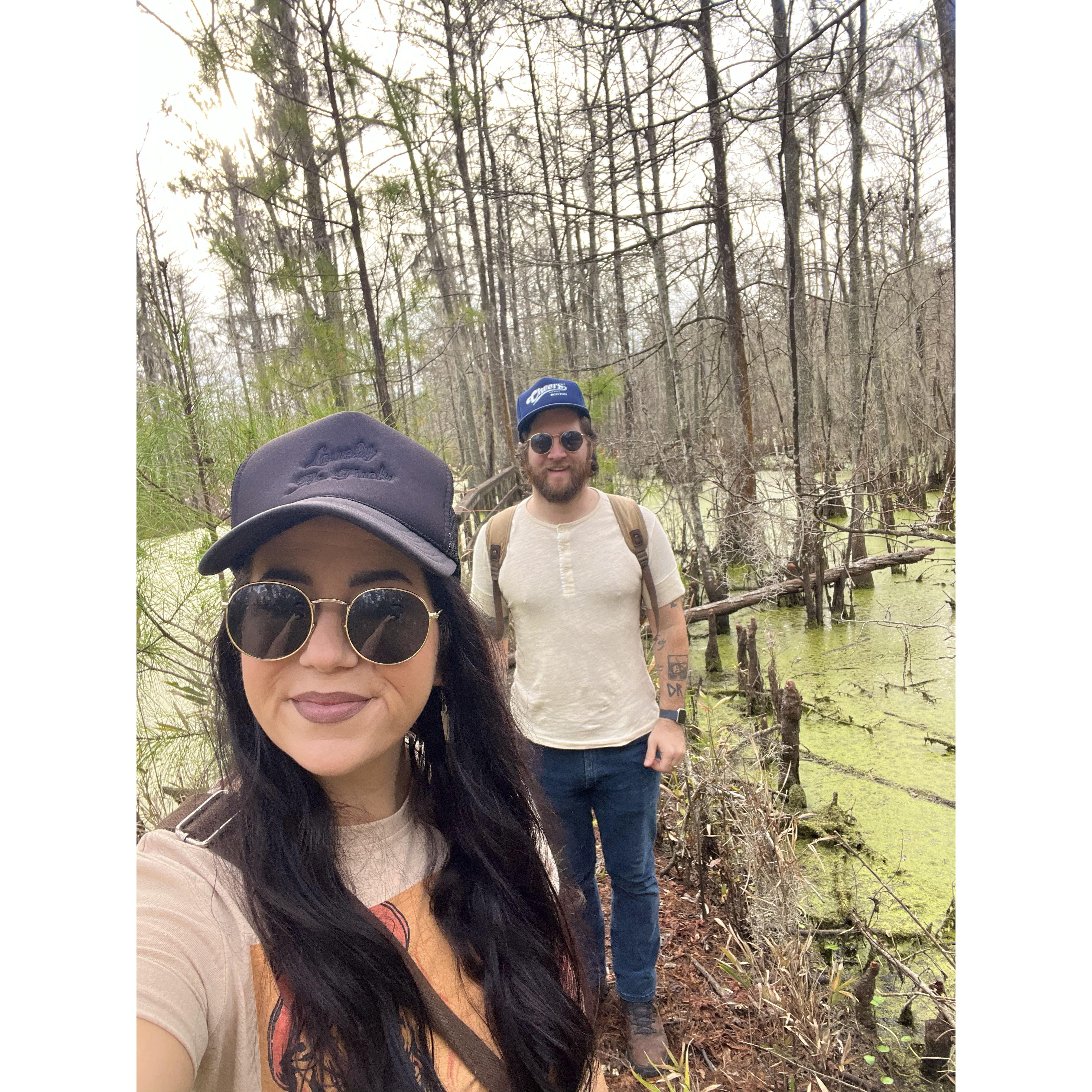 We loved hiking through the many cypress swamps in GA and SC. (and yes, saw a lot of alligators!)