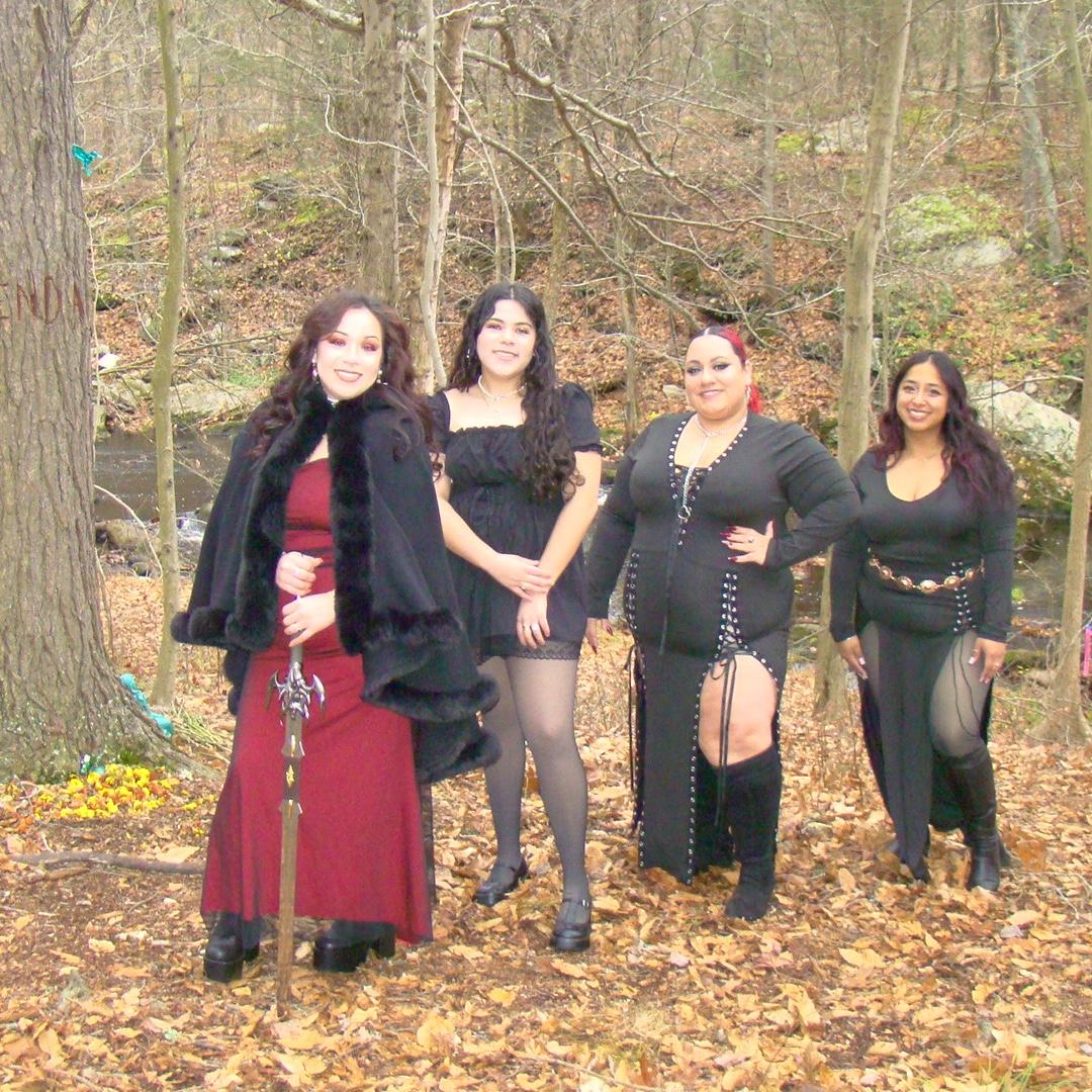 Bride and her bridesmaids