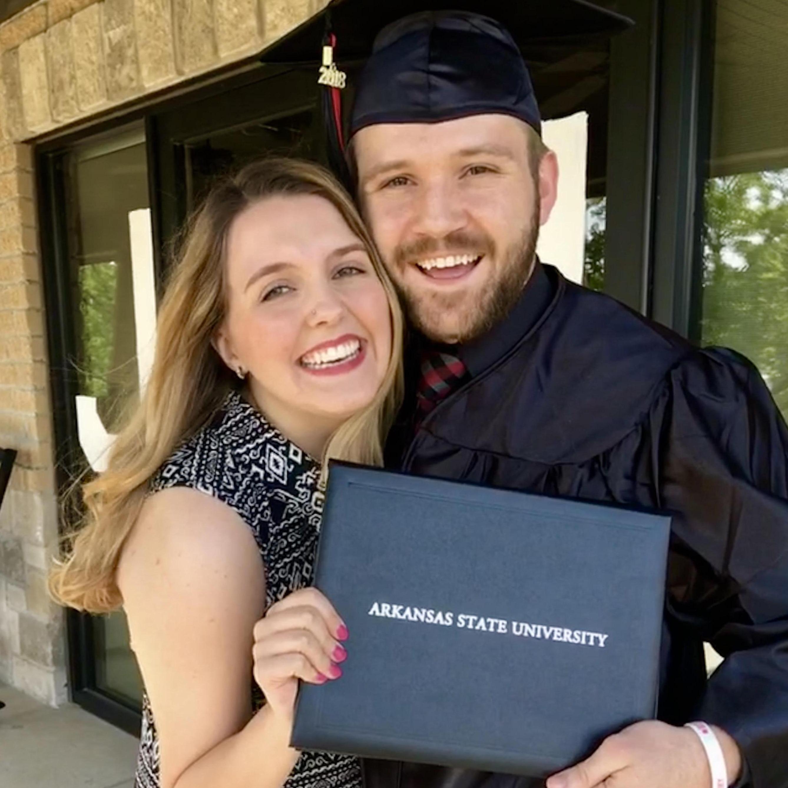 Celebrating his graduation!