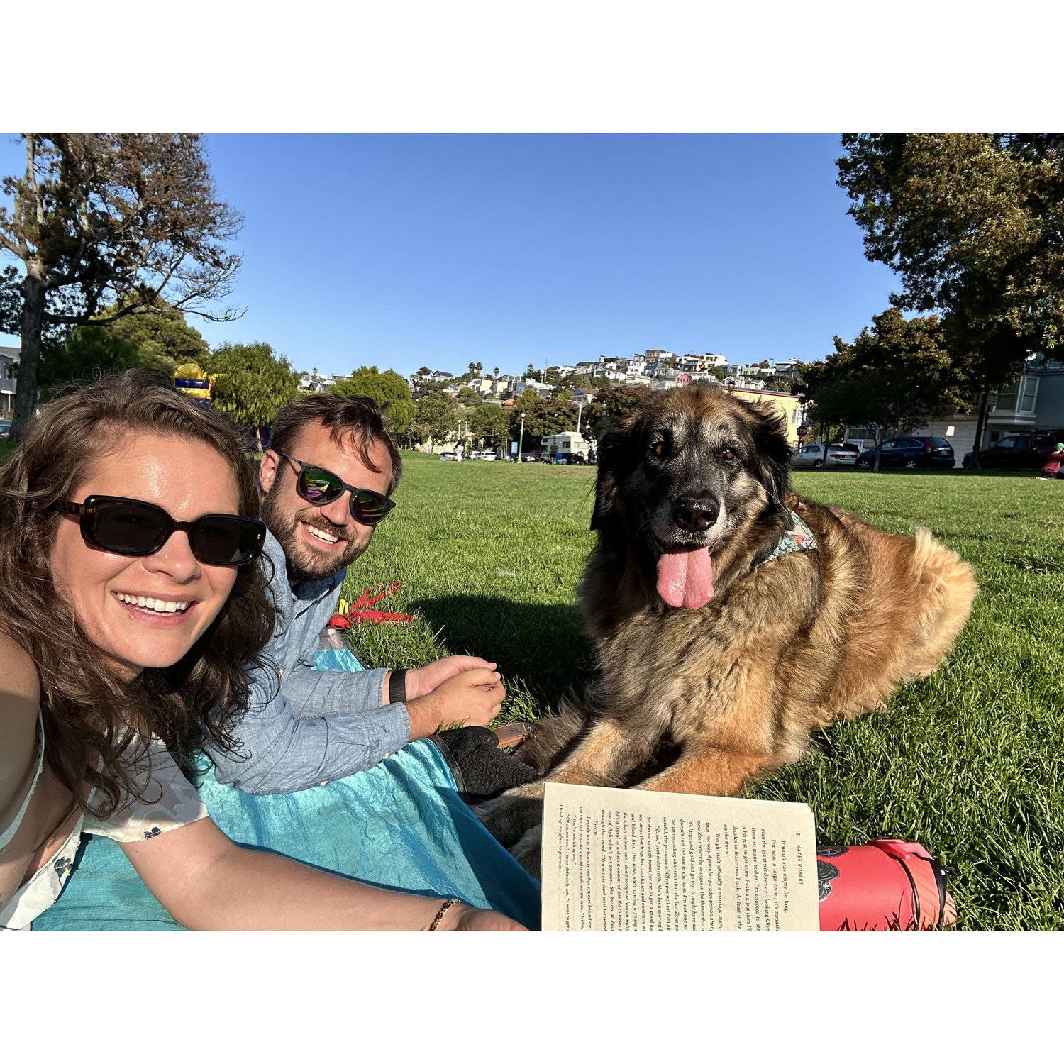 Nana and our favorite open dog park near our house.