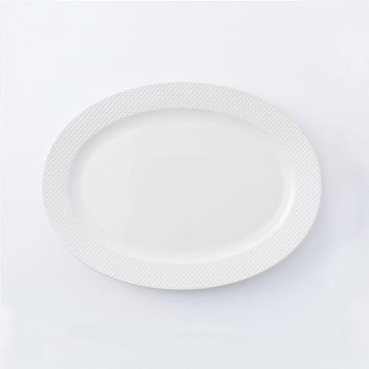 Textured Platter, White Dots