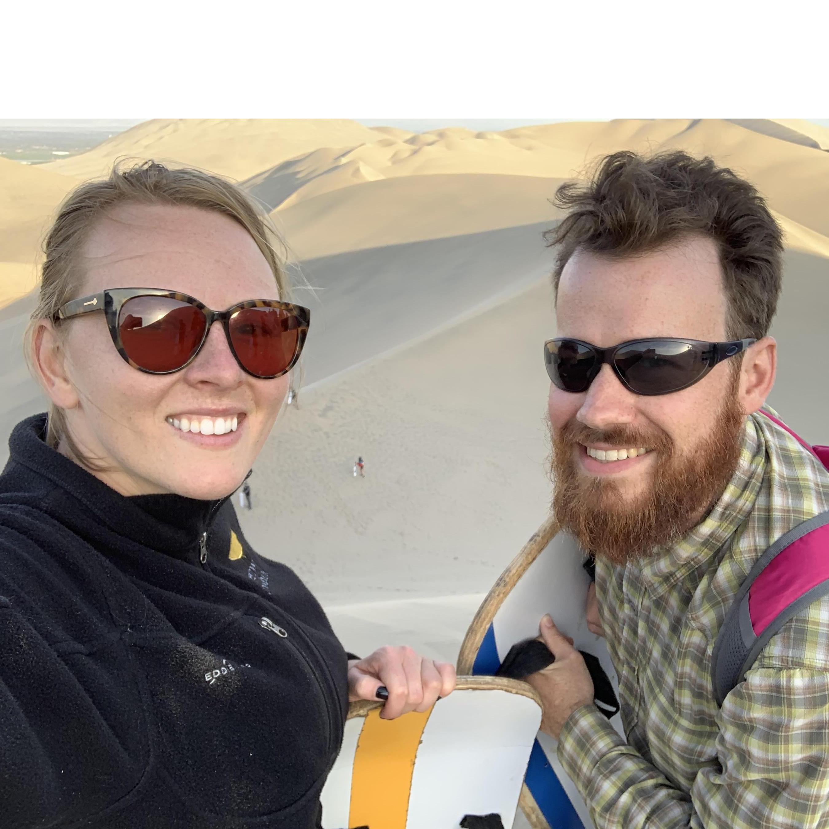 We have been lucky to be able to travel together, locally and internationally. Here we are in the Atacama desert in Peru, 2019.