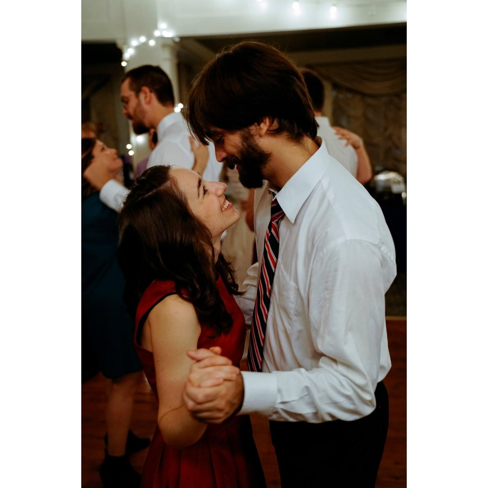 Dancing at Lee Ann's wedding, October 2017