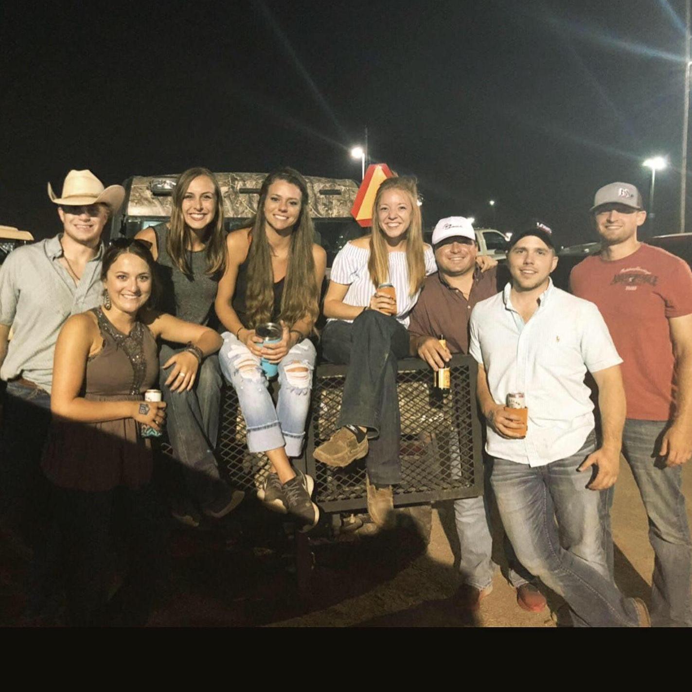 The bumpiest golf cart ride in our lives but we are truly excited to celebrate our day with several folks in this picture.