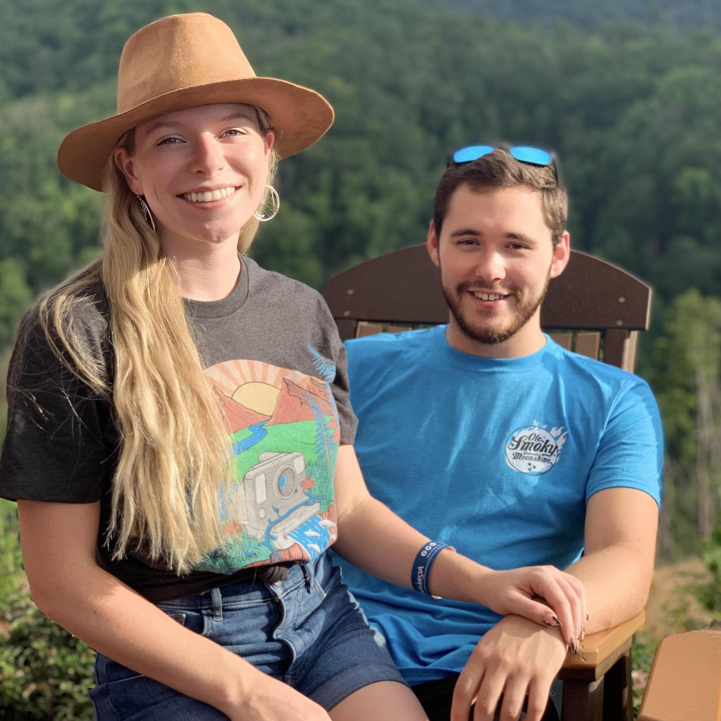 Posing at sunset at Anakeesta theme park in Gatlinburg, Tennessee. (August 14, 2020)