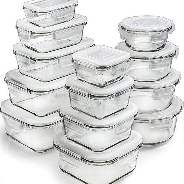 13-Pack Glass Storage Containers with Lids