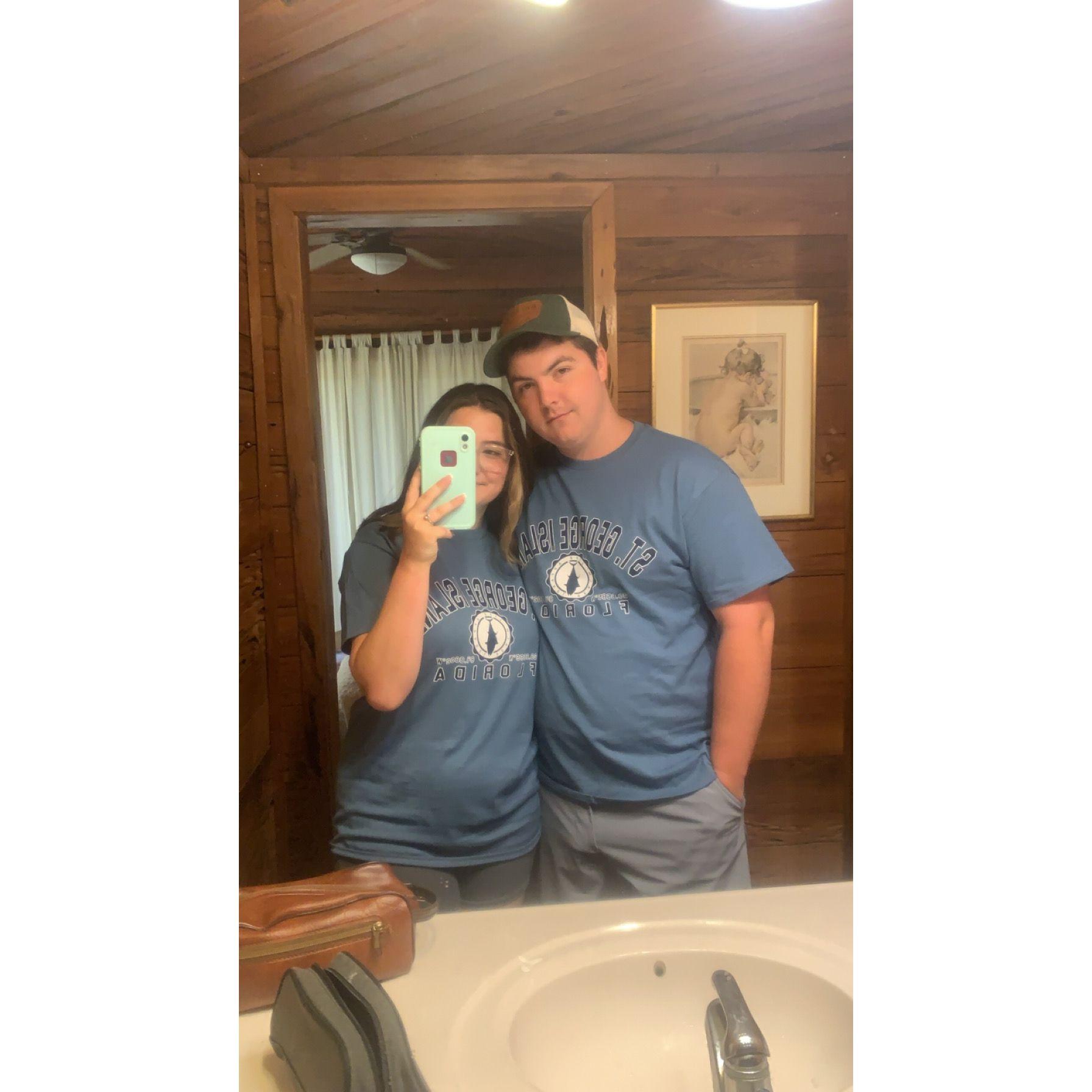 The day after our engagement and the day we were leaving from the beach