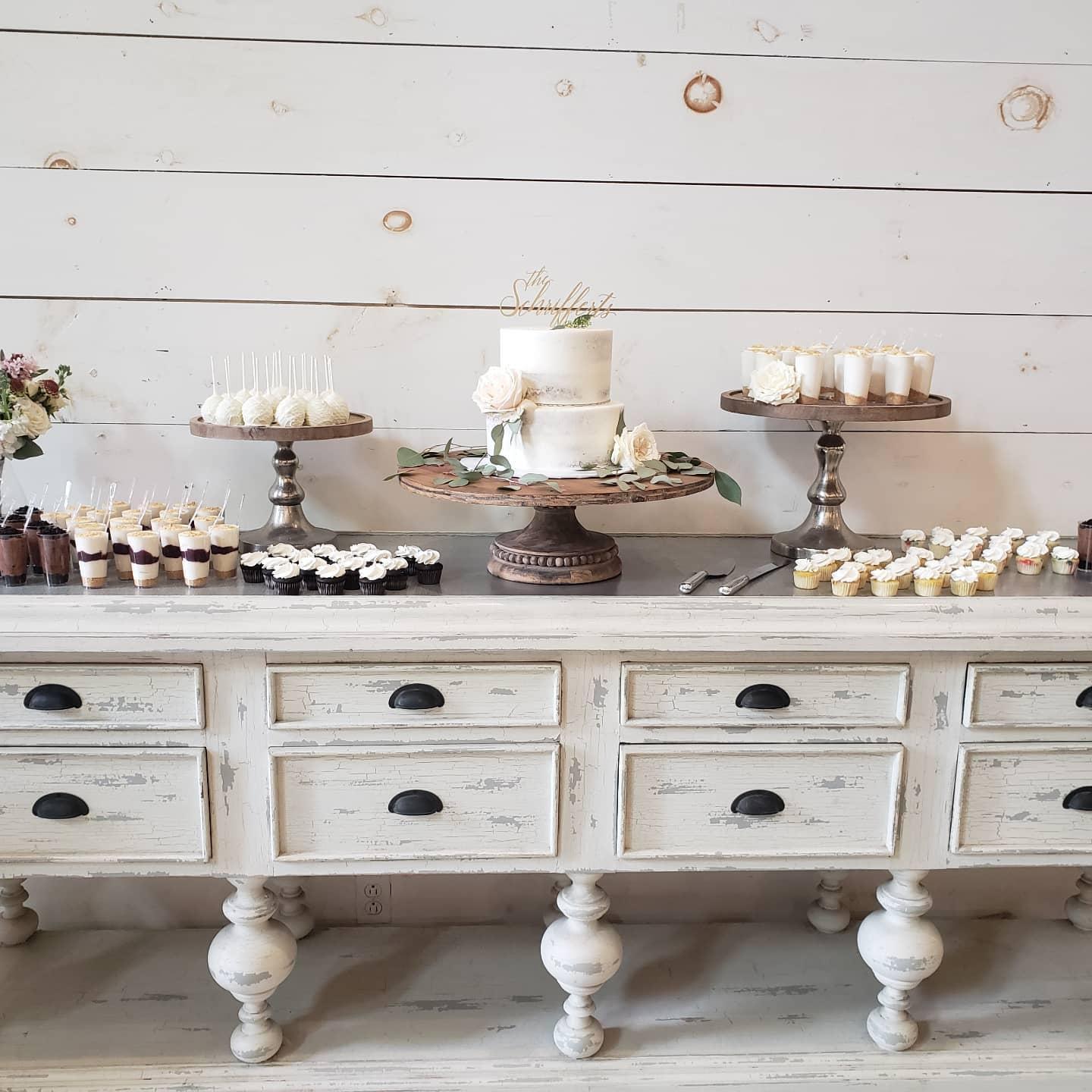 Dessert bar with varying types of dessert, not just cake!