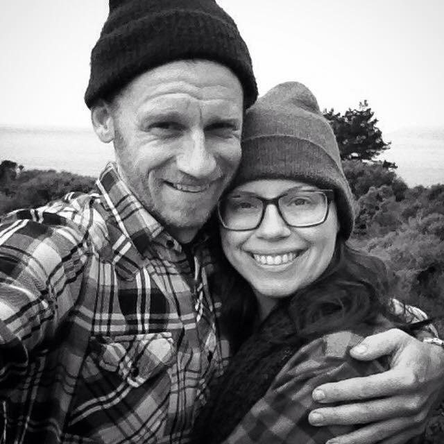 flanneled up camping on the coast
