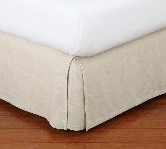 Belgian Linen Bed-Skirt, Queen, Natural