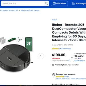 iRobot Roomba 205 Dust Compactor Vacuum