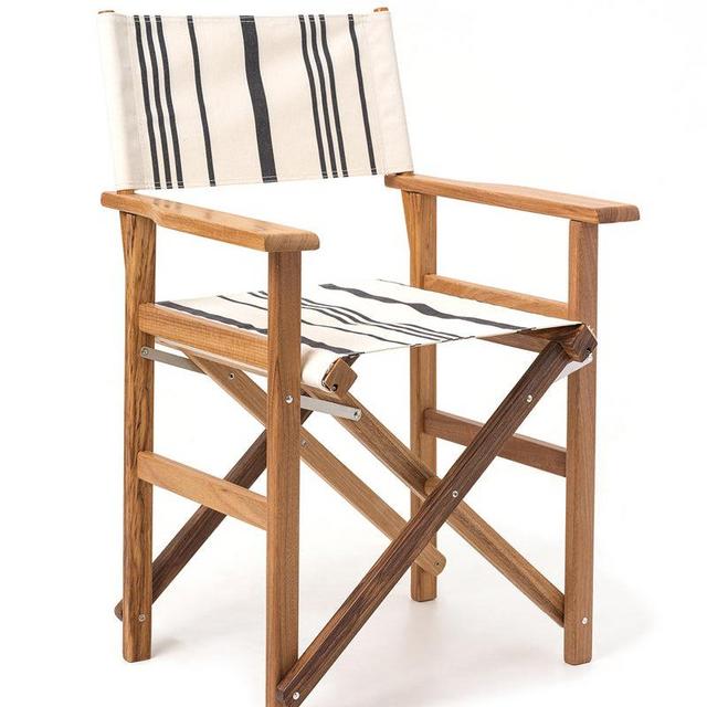 The Directors Chair - Table Height - Vintage Black Stripe
