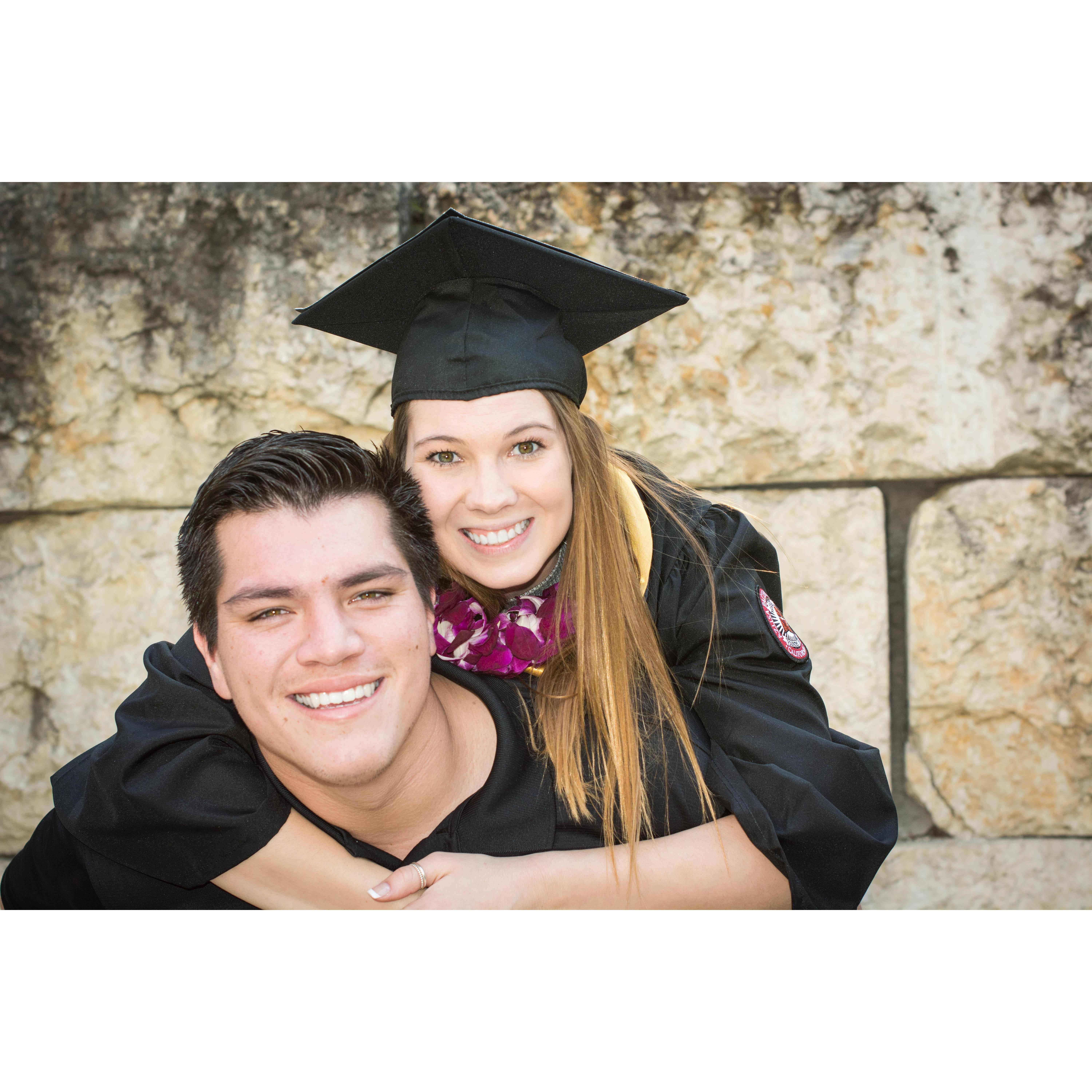Christian and Emily start dating just weeks before Emily's December 2017 graduation