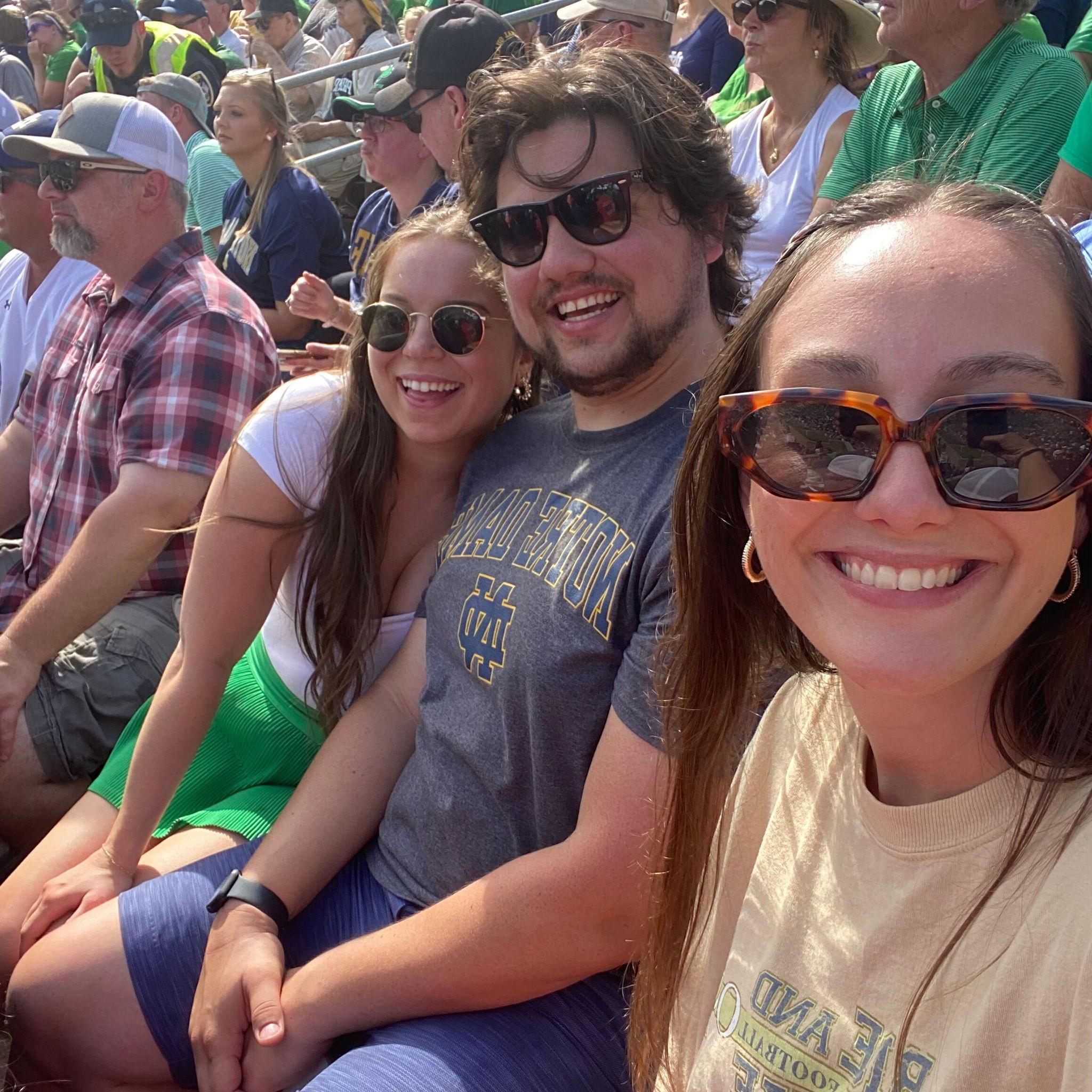ND Football with our favorite Emma