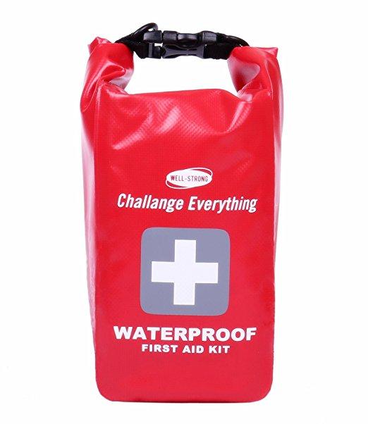 2-in-1 Waterproof First Aid Kit 104 Pcs Light and Durable for Car, Travel, Survival, Emergency, Outdoor Camping, Fishing and Hiking