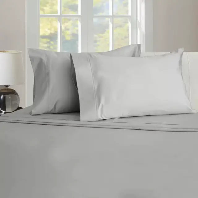 Therapedic® 450-Thread-Count Split King Sheet Set in Grey