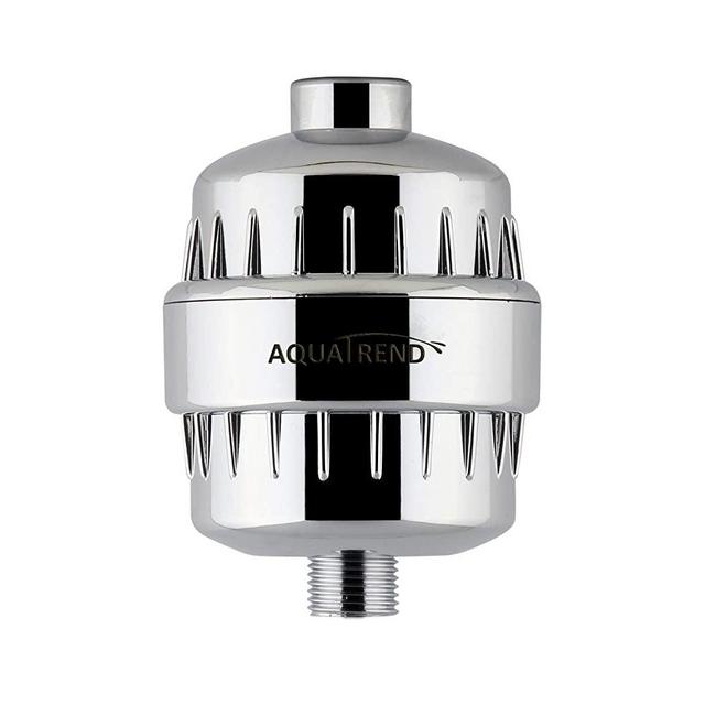 AQUATREND Universal 15-Stage Shower Filter, High Output Revitalizing Shower Filter for Hard Water - Reduces Dry Itchy Skin, Dandruff, Eczema, Improves the Condition of Your Skin, Hair, Nails, Chrome