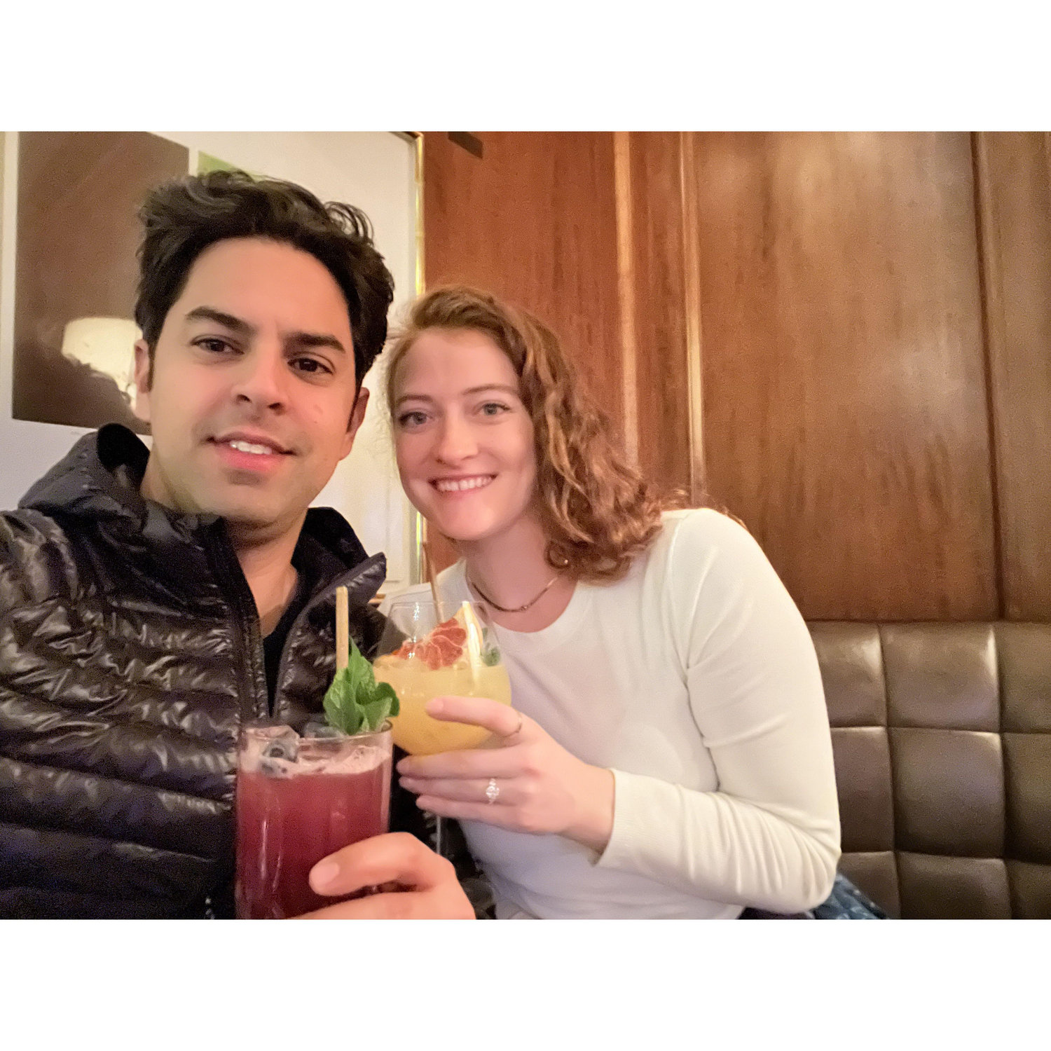 Celebrating the night we got engaged