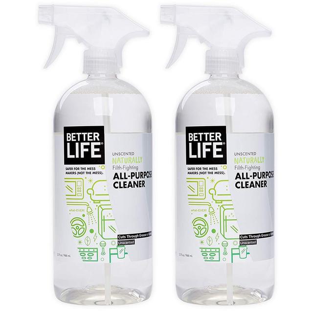Better Life Natural All-Purpose Cleaner, Safe Around Kids & Pets, 32 Ounces (Pack of 2), 2409C