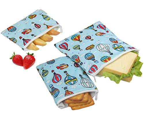 Wegreeco Reusable Snack Bags, (Set of 3) - Balloon