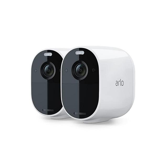 Arlo Essential Spotlight Camera - 2 Pack - Wireless Security, 1080p Video, Color Night Vision, 2 Way Audio, Wire-Free, Direct to WiFi No Hub Needed, Compatible with Alexa, White - VMC2230