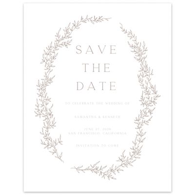Rich Taupe, Brown Wedding Digital Save the Date - Rhys Portrait