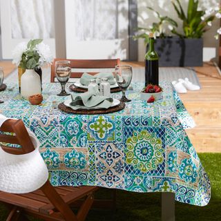 Spanish Tile Vinyl Tablecloth
