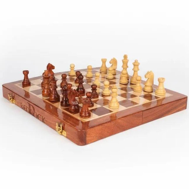 Personalized Magnetic Wooden Chess Set, 7-inch
