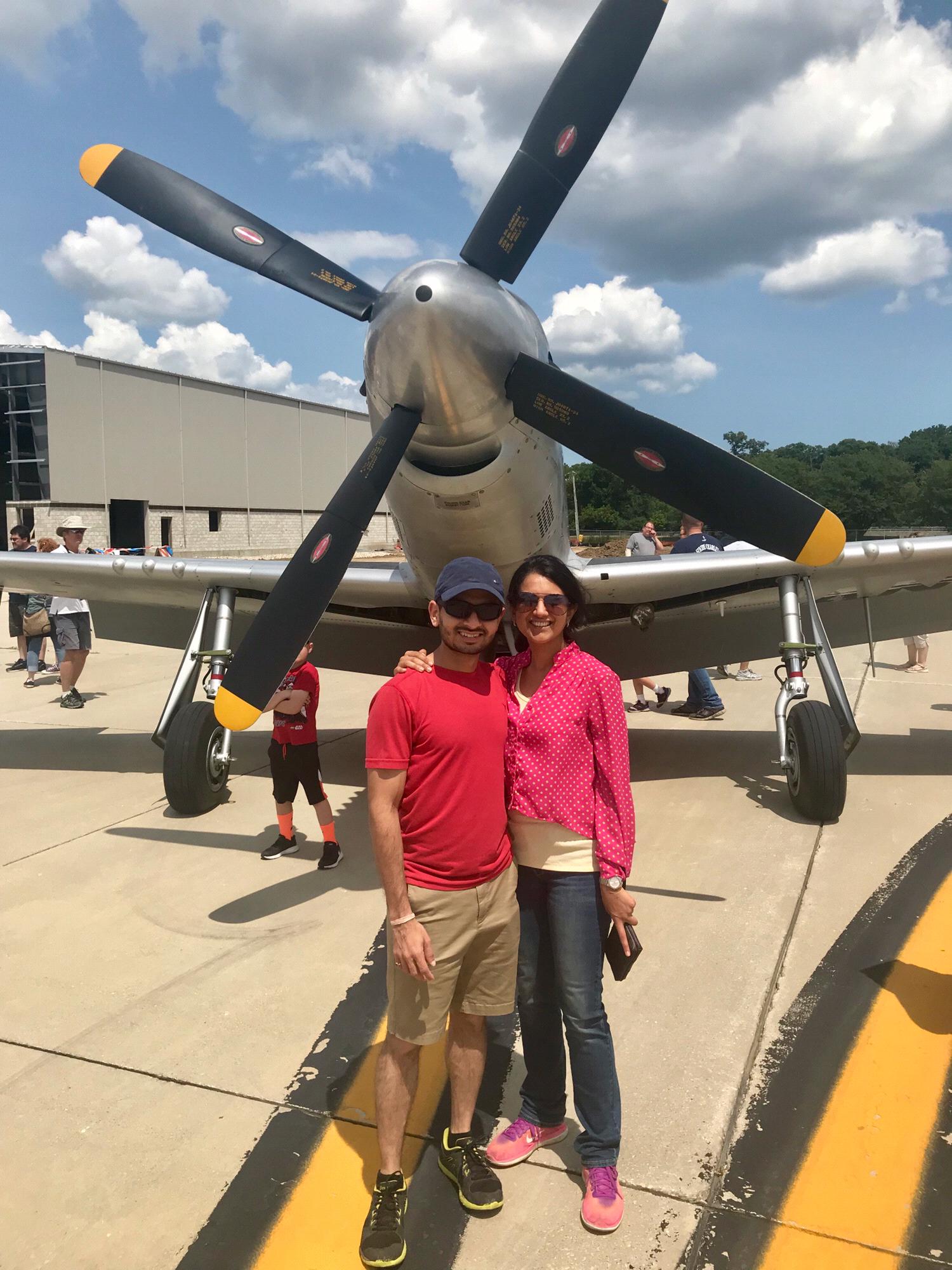 Checking out WWII planes
