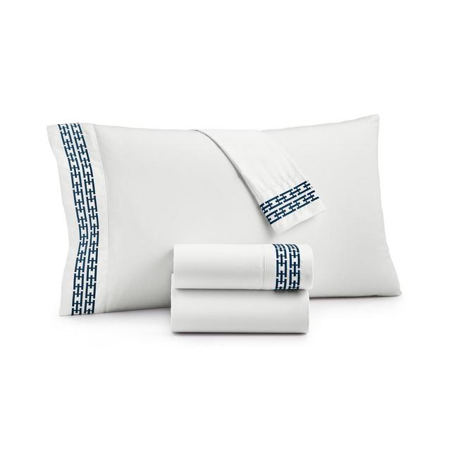 Hotel Collection Chainlinks Pima Cotton 4 Pc. Sheet Set, King, Created for Macy's